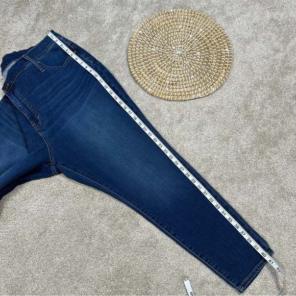 Madewell Roadtripper Jeans Skinny Leg High-Rise Blue Plus Size 37P - Picture 15 of 16
